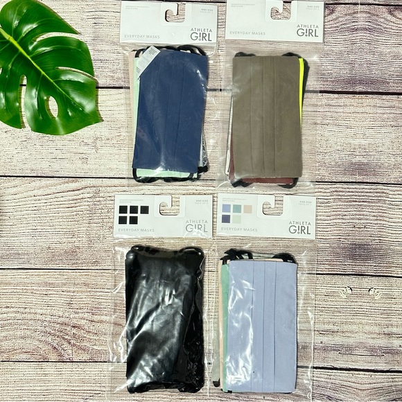 Athleta Girl Adjustable Masks Pack of 5-multi NEW - Picture 2 of 7